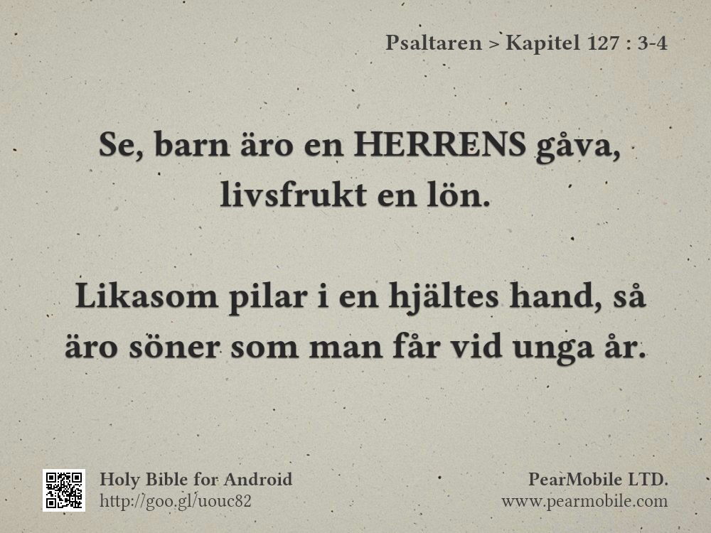 Psaltaren, Kapitel 127:3-4